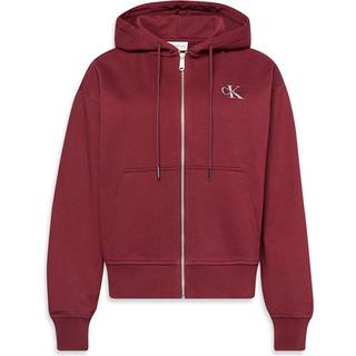 Monogram Zip Up Hoodie - Burgundy - S