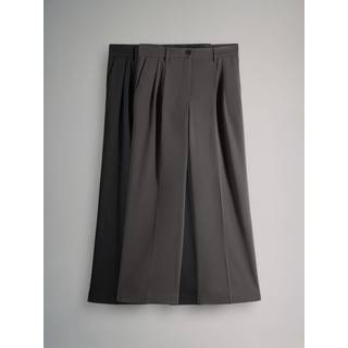 The Set The Set Black/Grey 2 Pack Wide Leg Pleated Trousers