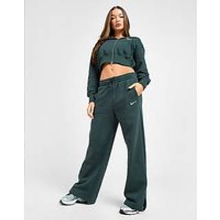 Højtaljede Nike Phoenix Fleece-bukser med brede ben til kvinder - grøn - grøn - XL (EU 48-50)