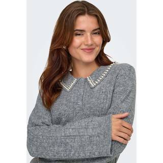 JDY April Life Strikbluse Grå - XL