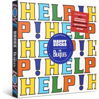 Happy socks 6-pak The Beatles Vinyl Gift Box - Black pattern-2 - Str 41/46