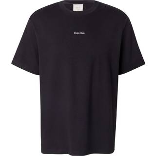 Relaxed Cotton Piqué T-shirt - Black - XL