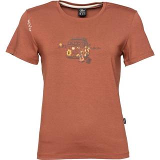 Chillaz Women's Iseo Out In Nature T-shirt Damer størrelse 34 farve brun/rød