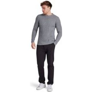 Raging Bull Raging Bull Grå Chunky Kabelstriktrøje med Rund Hals