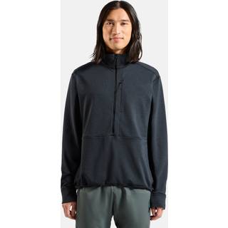 Odlo Mid Layer 1/2 Zip Grid Fleece Fleecejakke Herrer størrelse S farve sort/blå