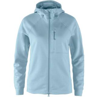 Fjällräven Women's Abisko Grid Fleece Hoodie Fleecejakke Damer størrelse L farve blå/turkis