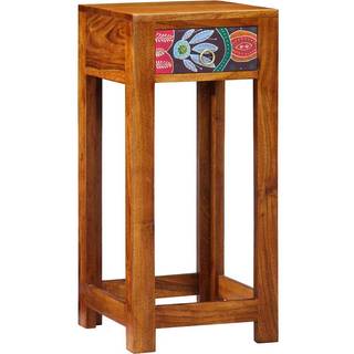 Telefonbord Med Skuffe Brun 35 X 35 X 75 Cm Massivt Akacietræ