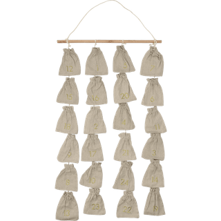 Scandi Living Joyful adventskalender 75 cm Beige