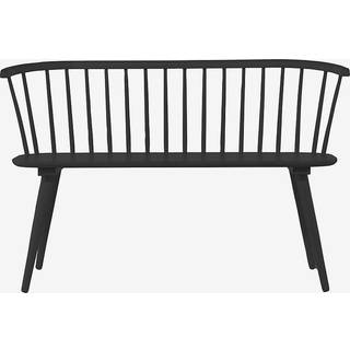 Bobby spisesofa 120 cm i sort gummitræ