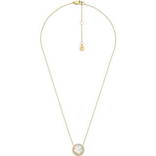 Fossil JF04865710 Yellow Tone Mother Of Pearl And CZ Necklace - J49377