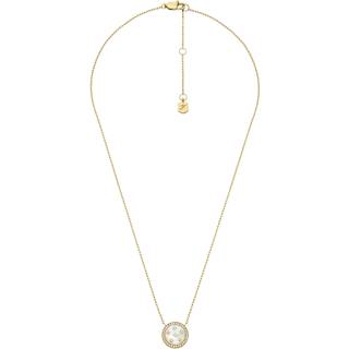Fossil JF04865710 Yellow Tone Mother Of Pearl And CZ Necklace - J49377