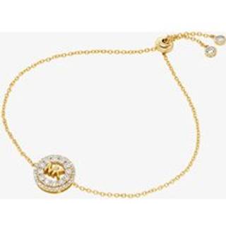 MK Fulton Precious Metal-Plated Pavé Logo Slider Bracelet - Gold - Michael Kors - ONE SIZE