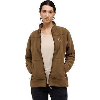 Haglöfs Women's Mossa Pile Jacket Fleecejakke Damer størrelse L farve brun