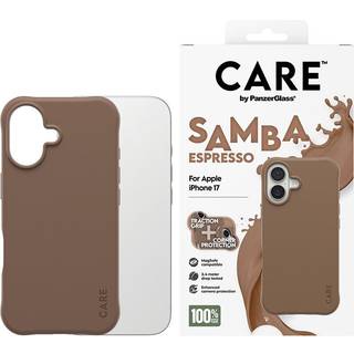 iPhone 17 CARE by PanzerGlass Fashionable Samba Mobil Cover - MagSafe Kompatibel - Espresso