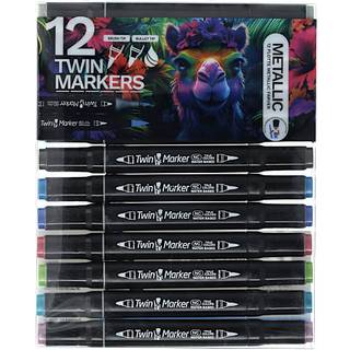 Danpen twin marker 12-pak - metallic