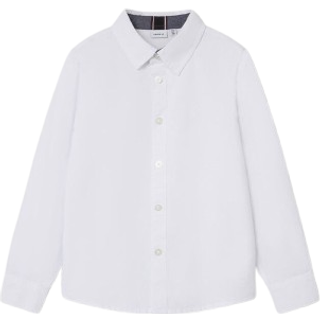 NAME IT Langærmet Skjorte Newsa Bright White