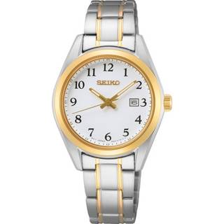 Seiko SUR466P1 Neo Classic Hvid/Gul guldtonet stål Ø30 mm