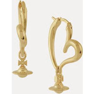Vivienne Westwood Gold Emily Heart Orb Charm Hoops - Gold