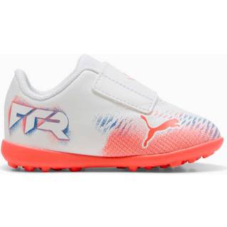 PUMA FUTURE 8 PLAY TT Football Boots Toddler, Shoes, White/Black/Glowing Red, 22