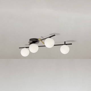 miloox by Sforzin Designer loftslampe Kika, dæmpbar, Sort, Stue/spisestue, Glas, Design, kuglelampe
