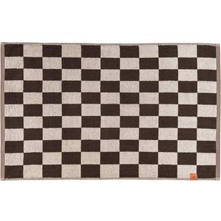 Mette Ditmer Retro Bademåtte 50x80 Cm Chocolate - Badeværelsesmåtter Økologisk Bomuld Chokolade - RETBMB01
