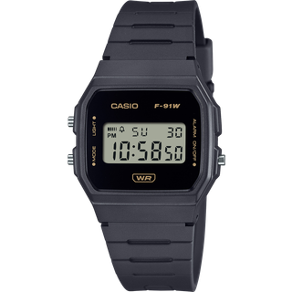 Casio F-91WB-8AEF Timeless Collection Damen- und Jugenduhr Anthrazit