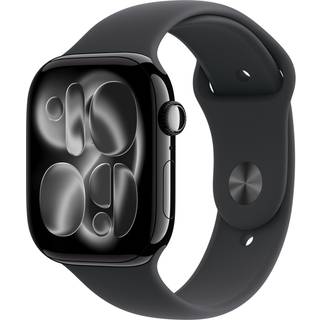 Apple Watch Series 11GPS46mmJet Black Aluminium Case with Black Sport Band - M/L