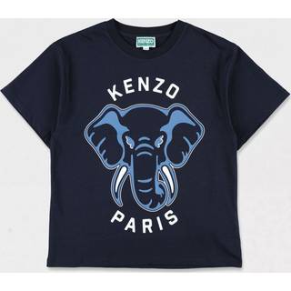 KENZO KIDS Kenzo Kids Blå Elefant Grafisk Logo Kortærmet T-shirt