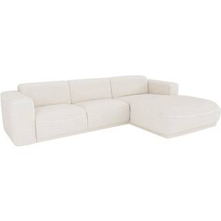 Højrevendt hjørnesofa i bouclé-stof i elfenbenshvid BLIMORO