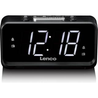 Lenco - Clockradio med manuel lysdæmper og natlys - CR-28BK
