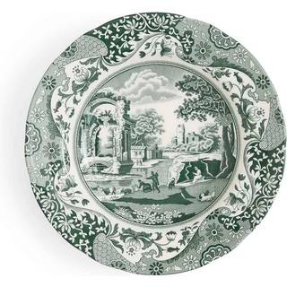 Spode Heritage Green Italian dyb tallerken 23 cm, grøn/hvid