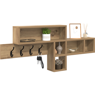 Vægmonteret Jakkeholder med hylde artisan eg 100 x 12 x 43.5 cm