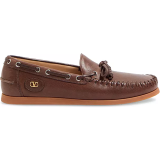 Valentino Garavani Palm Avenue leather boat shoes - brown - EU 46