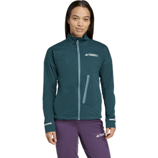adidas Terrex XPR Softshell Running Jacket Women - Green, Size S - green