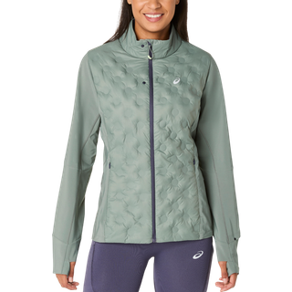 ASICS Road Winter Jacket Str. L Grøn Dame