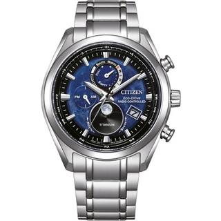 Citizen BY1010-81L Eco-Drive Herrenarmbanduhr Funk-Solar Titan/Blau