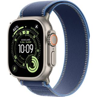 Apple Watch Ultra 3 49mm (Naturaligt Titanium/Blå/Klar Blå Trail Loop) S/M