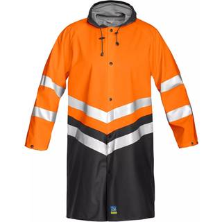 ProJob 646403 6403 regnjakke en iso 20471 klasse 3 / Arbejdsregnjakke Orange/Sort S