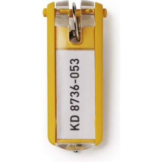 Durable Key Clip Nøglering/brik | Gul | 6 stk.