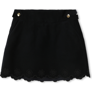 ChloÃ© Kids Scalloped cotton velvet skirt - blue - Y 6