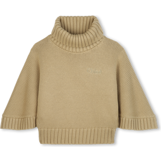 ChloÃ© Kids Turtleneck cotton and wool sweater - beige - Y 12