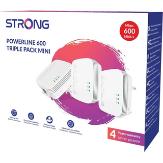 Strong Powerline 600 Mini 3-pack - 600 Mbit/s Homeplug / PowerLine