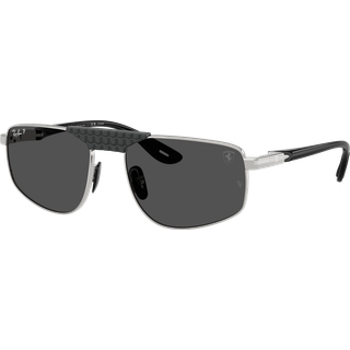 Ray - Ban Unisex RB3776M F122K8 Solbriller Metal Sølv Grå Geometrisk Polariseret