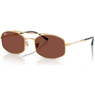 Ray - Ban Unisex RB3719 001/C5 Solbriller Metal Guld Rød Rund Normal