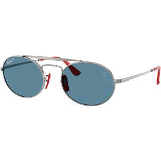 Ray - Ban Unisex RB3775M F001S2 Solbriller Metal Grå Blå Rund Polariseret