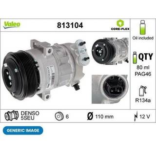VALEO 690235 Kompressor VALEO CORE-FLEX PAG 100, Kältemittel: R134a, med PAG-kompressorolie