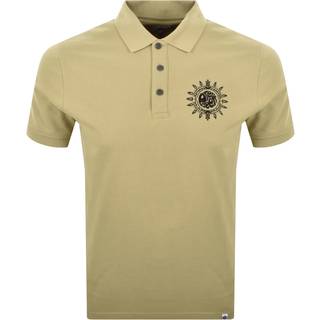 Pretty Green Parthian Motif Polo T Shirt Taupe