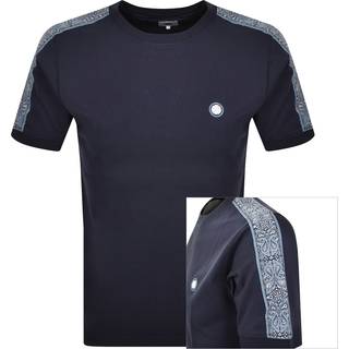 Pretty Green Eclipse Ringer T Shirt Navy