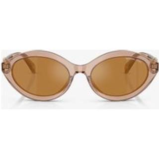Michael Kors Kvinde MK2257U CARLAZZO 34016H Solbriller Acetat Brun Guld Rund Normal