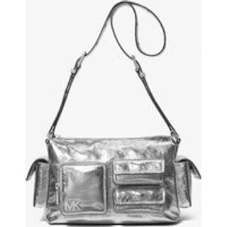 MK Dakota Medium Crackled Metallic Leather Shoulder Bag - Silver - Michael Kors - ONE SIZE